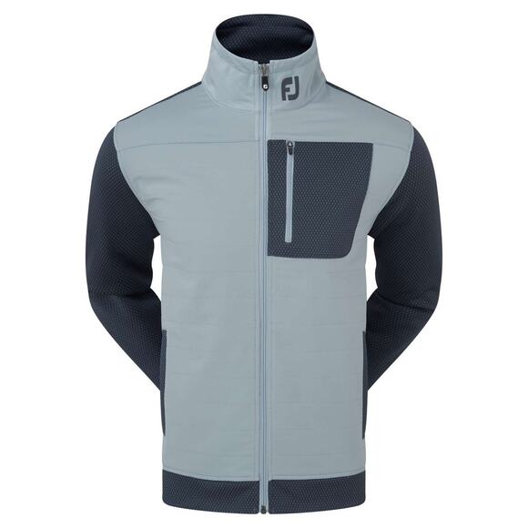 FootJoy Mens ThermoSeries Hybrid Jackets Full-Zip Pockets Charcoal/Grey Size M - Picture 2 of 10